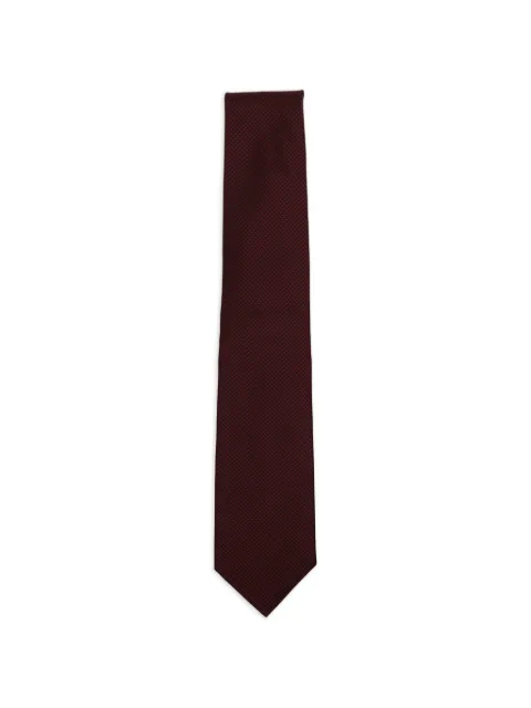 TOM FORD houndstooth-pattern silk tie Red STE001S0356