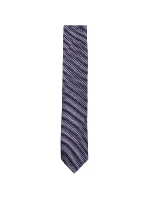 TOM FORD geometric-patterned tie Purple STE001S0355