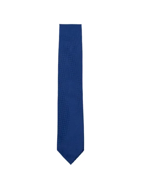 TOM FORD net-pattern satin tie Blue STE001S0366