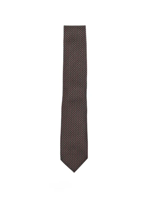 TOM FORD geometric-pattern tie Black STE001S0358