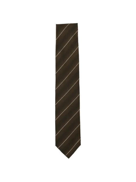 TOM FORD striped tie Brown STE001S0352