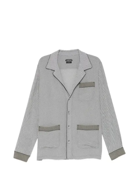 TOM FORD printed Crepe De Chine pyjama shirt Neutrals CA3370FAP261