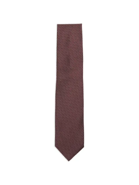 TOM FORD geometric-pattern tie Red STE001S0364