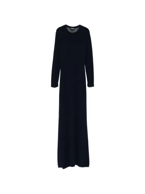 TOM FORD sheer-back knitted dress Blue ACK740YAX1090