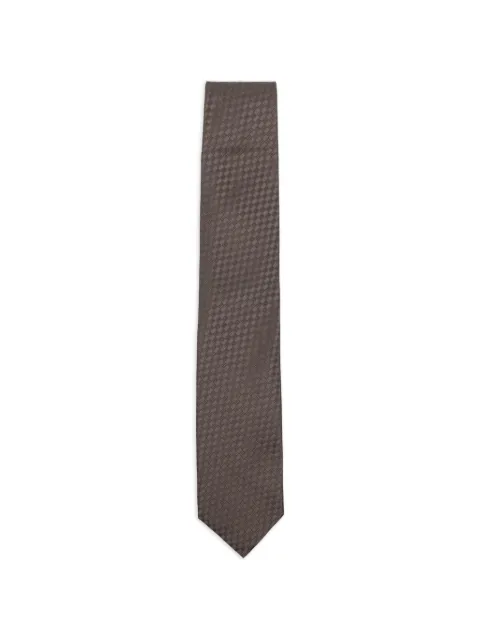 TOM FORD check-pattern silk tie Brown STE001S0366