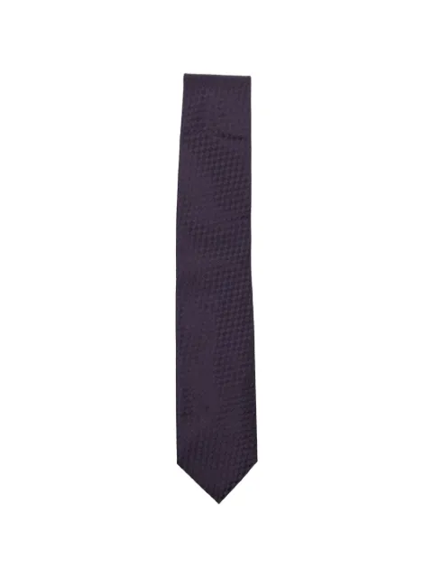 TOM FORD net-pattern satin tie Purple STE001S0366