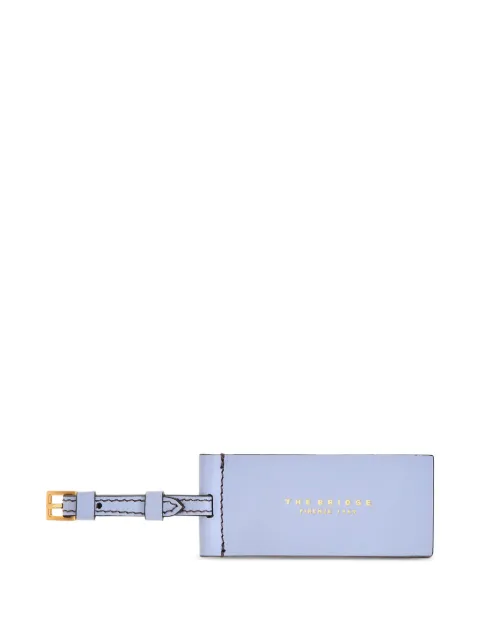 The Bridge leather buckle-fastening luggage tag Blue 0981550100A