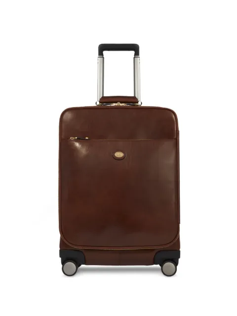 The Bridge logo-plaque leather suitcase Brown 07350101