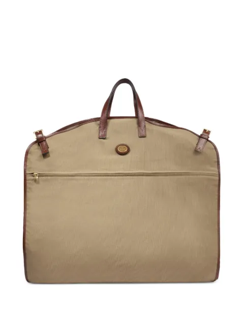 The Bridge Story Viaggio Softi leather-trim garment bag Brown 070855FU