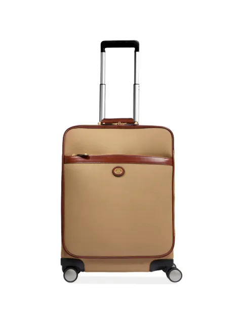 The Bridge Story Viaggio Softi leather-trim canvas suitcase Neutrals 073501FU