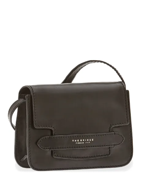 The Bridge logo-print leather cross body bag Black 04192001