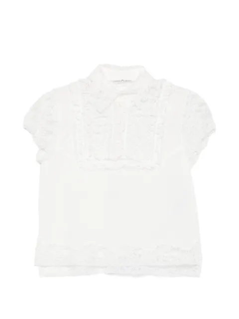 Ermanno Scervino lace-detail short-sleeve blouse White D482L366APHZR