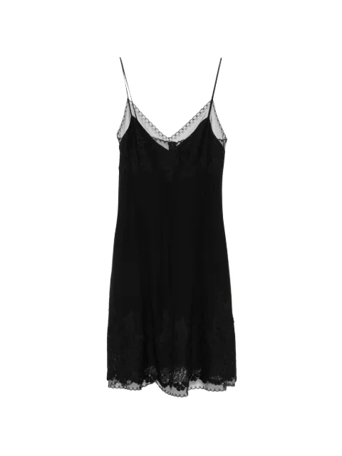 Ermanno Scervino lace-trim pleated midi dress Black D482Q321APVKX