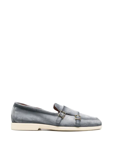 Santoni double-strap monk shoes Blue MGAR19006TICSEAA