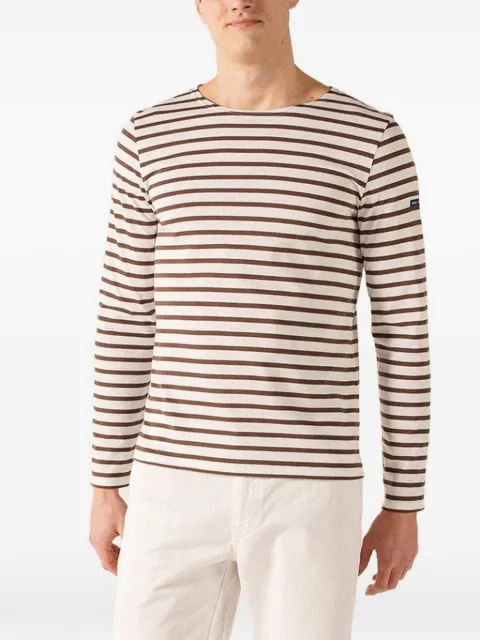 Saint James Minquiers striped long-sleeve T-shirt Neutrals 9858