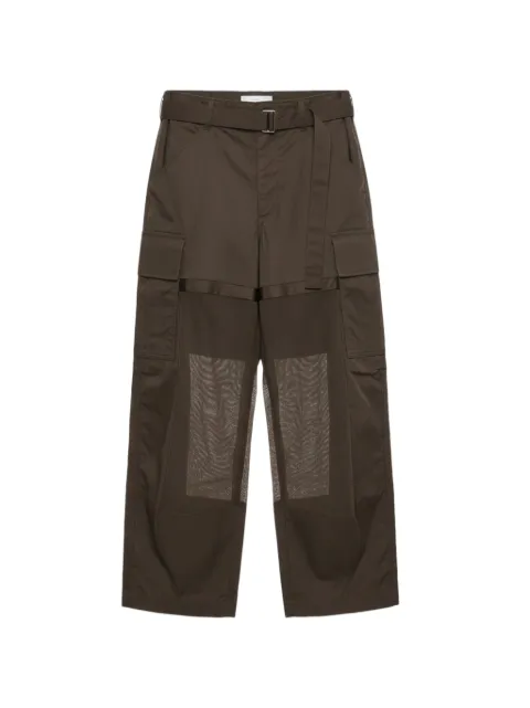 sacai straight trousers Brown 08441