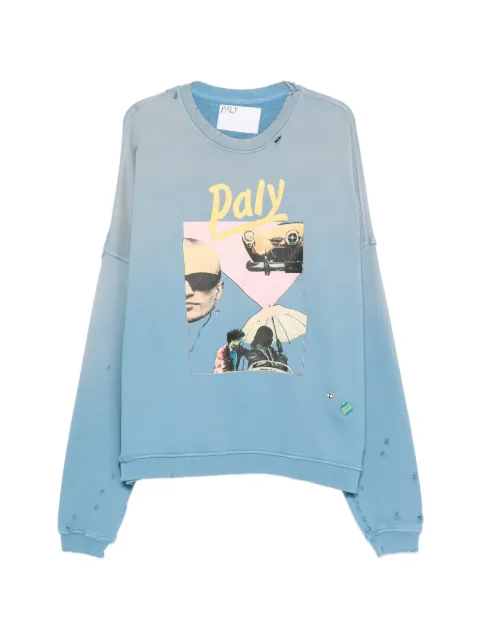 Paly crew-neck graphic-print sweatshirt Blue 4U012Q1010BLU