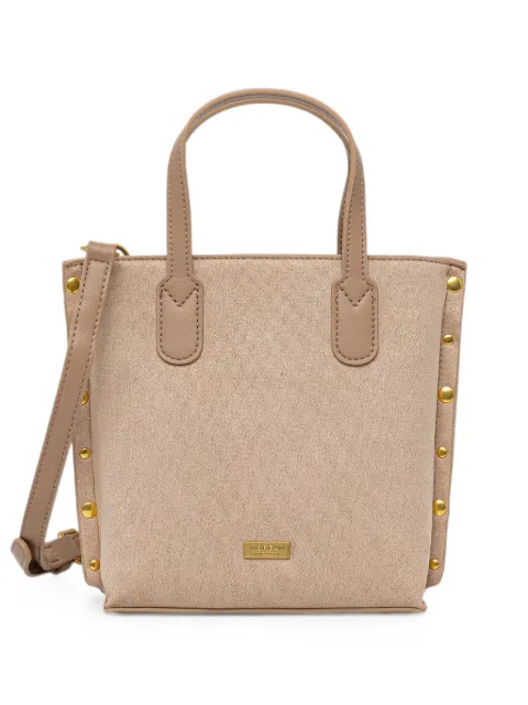 Morgan stud-embellished tote bag Neutrals 2PETISU