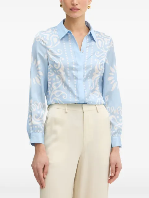 Morgan paisley-print long-sleeve shirt Blue CMAUD