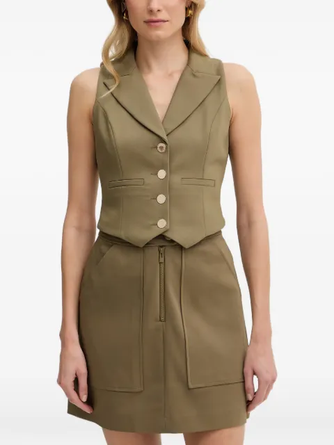 Morgan notched-lapel button-up waistcoat Green CJANIF