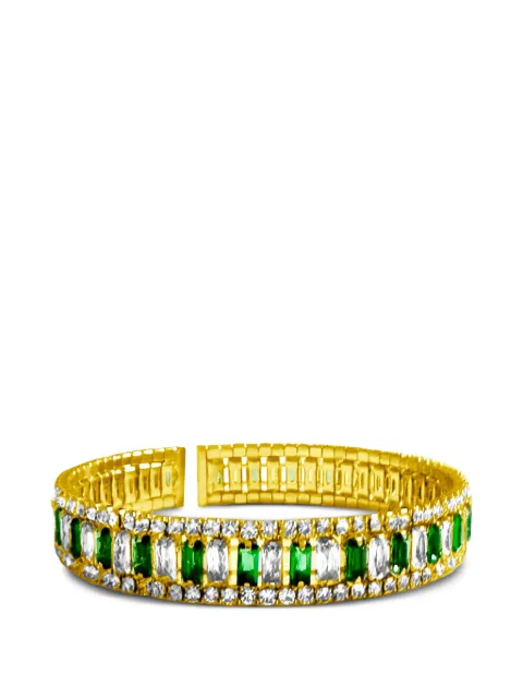 HZMER JEWELLERY Lumière Royale crystal-embellished bracelet Green LELRCG1907
