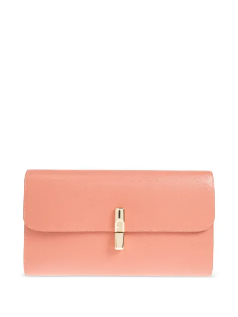 Furla XL Continental logo-plaque leather clutch bag Pink WE00913ARE000