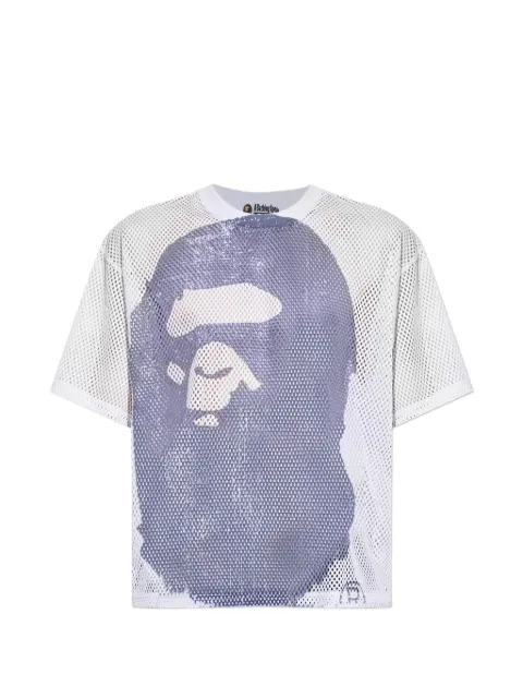 A BATHING APE® Ape Head mesh T-shirt White 0ZXTEM322091Q