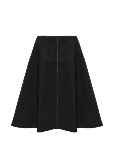 Marni contrast-stitch A-line midi skirt Black GOMA0862A1UTC661