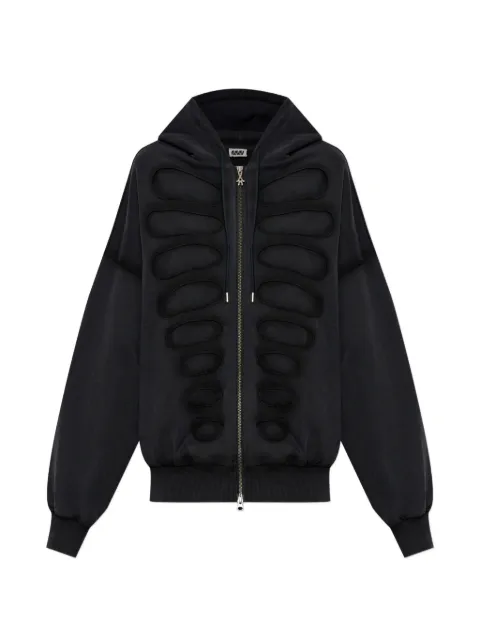 AVAVAV Tim panelled zip-up hoodie Black S26N1036