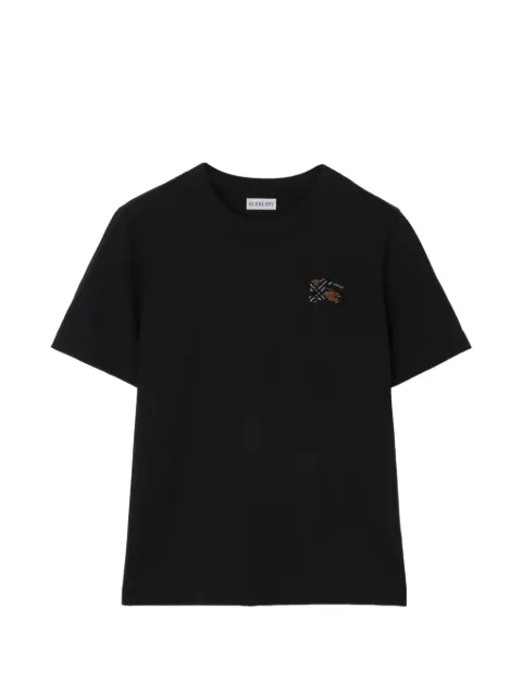 Burberry Knight Check embroidered T-shirt Black 8130012