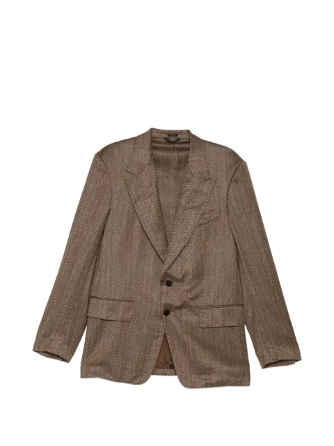 TOM FORD Damier Shelton blazer Brown JDSG02WSP62