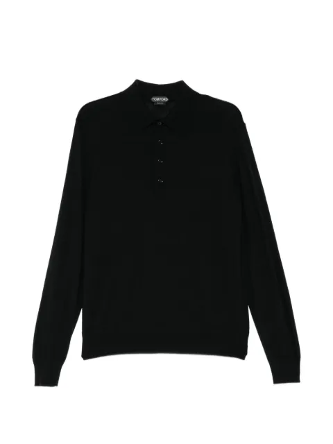 TOM FORD long-sleeve polo shirt Black KPL063YMS154