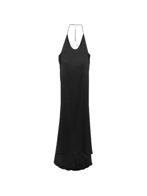 TOM FORD Peach-Feel silk halter-neck evening dress Black AB3711FAX1720