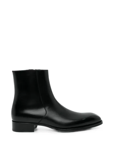 TOM FORD calf leather ankle boots Black J1250LCL021P