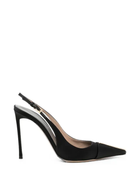 TOM FORD crystal-embellished slingback pumps Black W3902TSA002P
