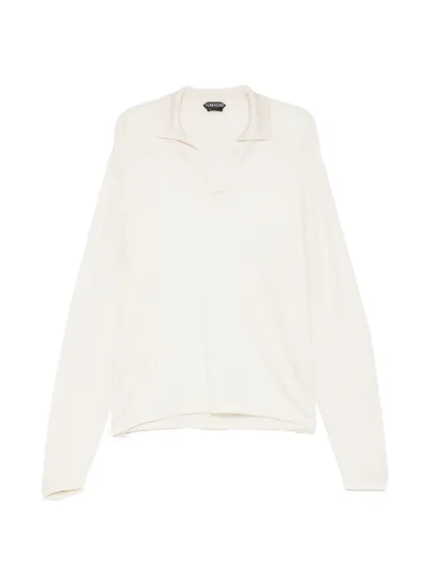 TOM FORD V-neck T-shirt Neutrals KPL063YMS154