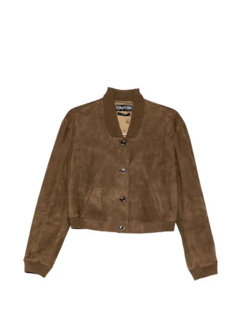 TOM FORD suede panelled jacket Brown CSL807LEX470