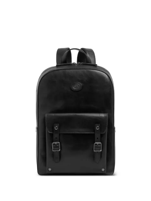 The Bridge buckle-detail leather backpack Black 061016017R