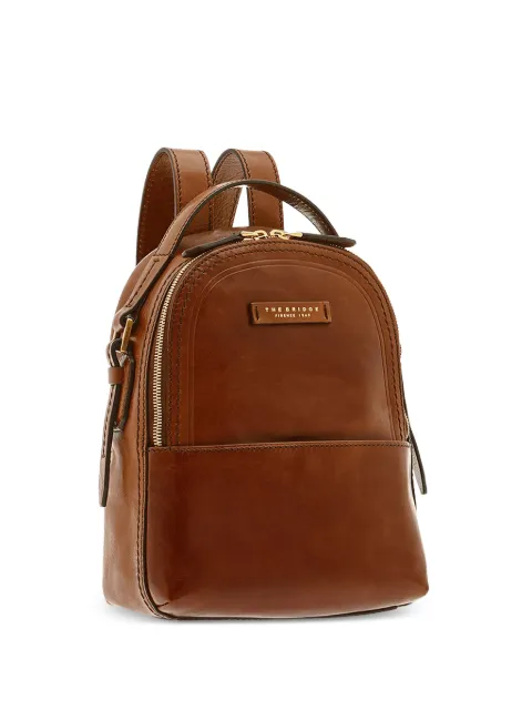 The Bridge Pearldistrict logo-plaque leather backpack Brown 04123701