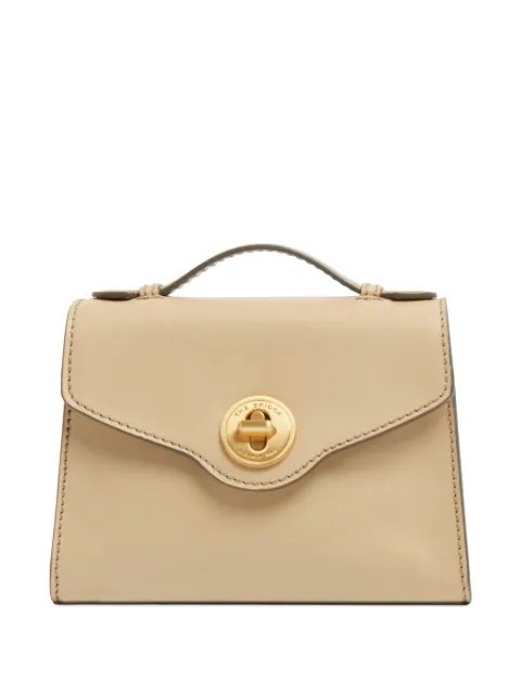The Bridge leather twist-lock tote bag Neutrals 04520501