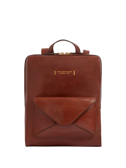 The Bridge Frida front-pocket leather backpack Brown 04291601