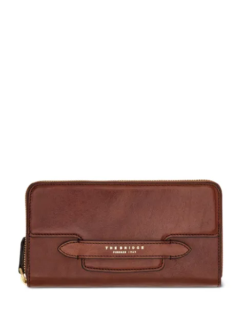 The Bridge logo-print zip-around wallet Brown 01733201