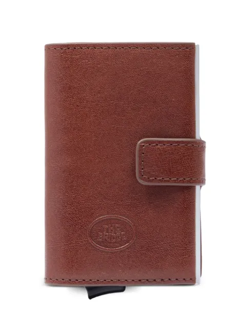 The Bridge logo-debossed leather card holder Brown 01400201