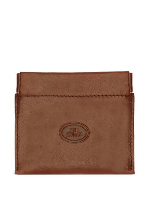 The Bridge logo-embossed leather coin purse Brown 01222801