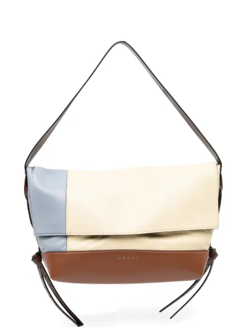 Marni colour-block leather shoulder bag Neutrals SBMP0282U0P8902