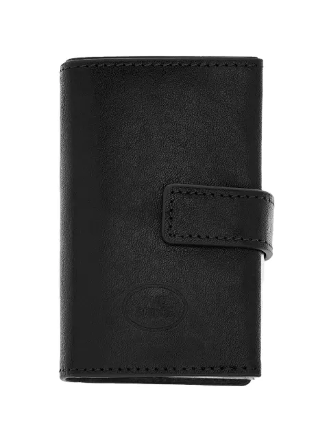 The Bridge press-stud leather cardholder Black 01401201