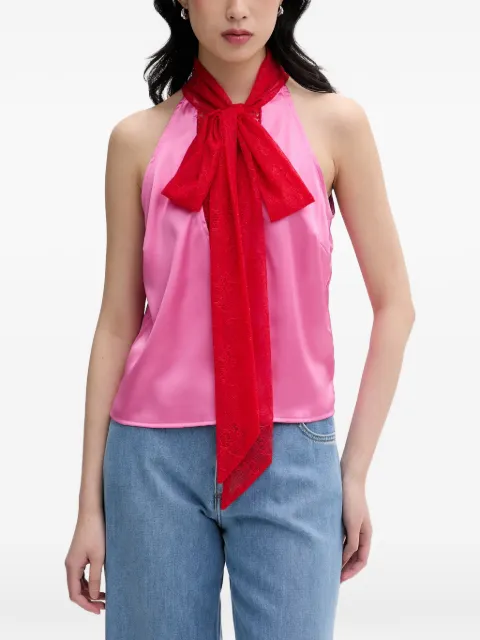 NEVER FULLY DRESSED lace-trim blouse Pink NFDTO3450