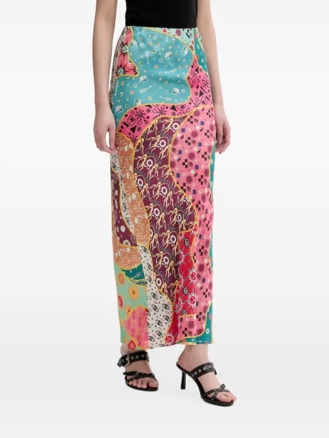 NEVER FULLY DRESSED Morocco Dorris midi skirt Pink NFDSK816