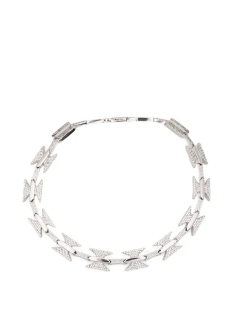 DARKAI crystal-embellished barbed-wire necklace Silver DICO0099BBDIL