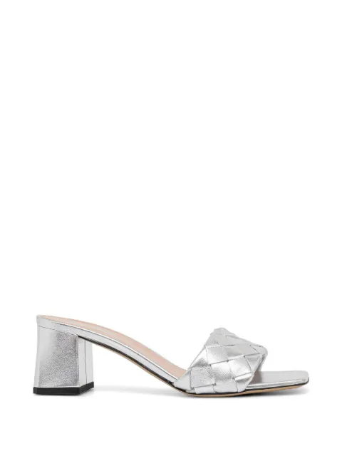 Pollini woven-strap block-heel sandals Silver SA28315M0OTH0902